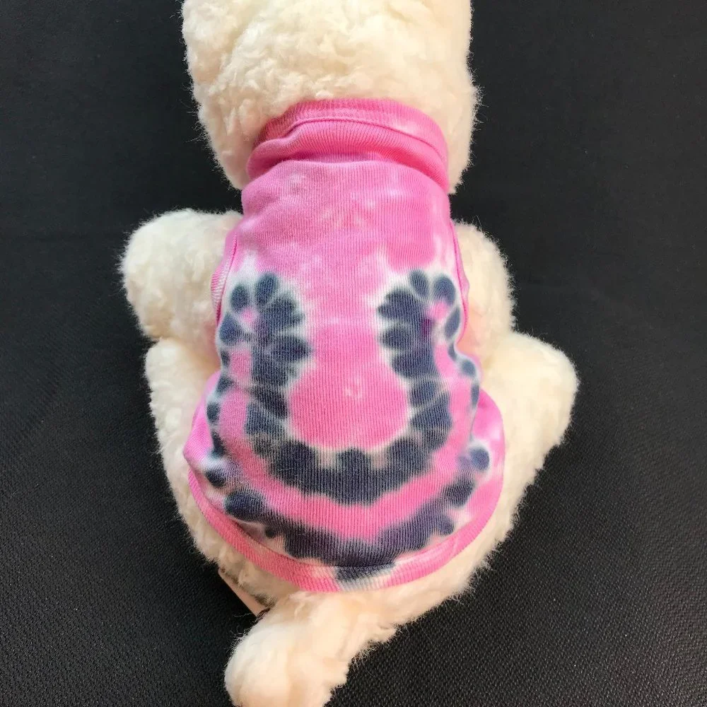 NWOT Custom Tie-Dyed Lucky Horseshoe Doggie Tee